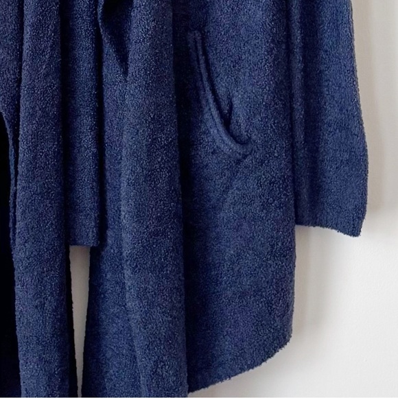 Barefoot Dreams Sweater Small CozyChic Lite Island Wrap Indigo Blue - Picture 3 of 8